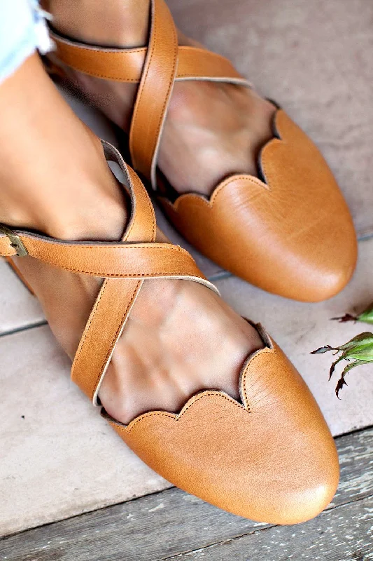 Comfortable Heeled Shoes Mangrove Leather Flats
