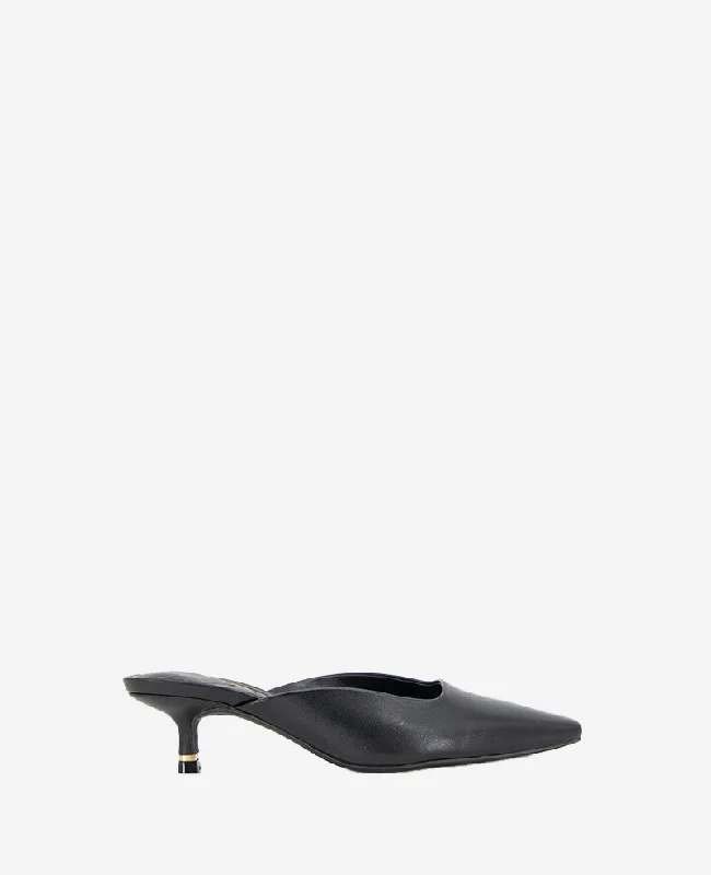 Light Running Shoes Margo Leather Kitten Heel Mule