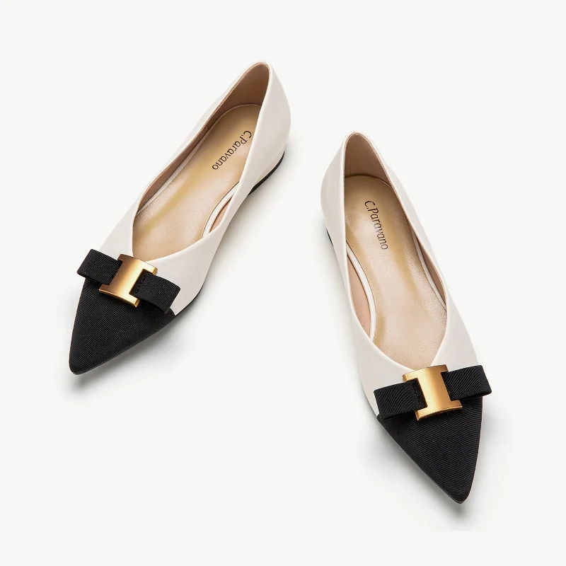Chunky Sneakers Trend Metal Tie Flats (Aida)