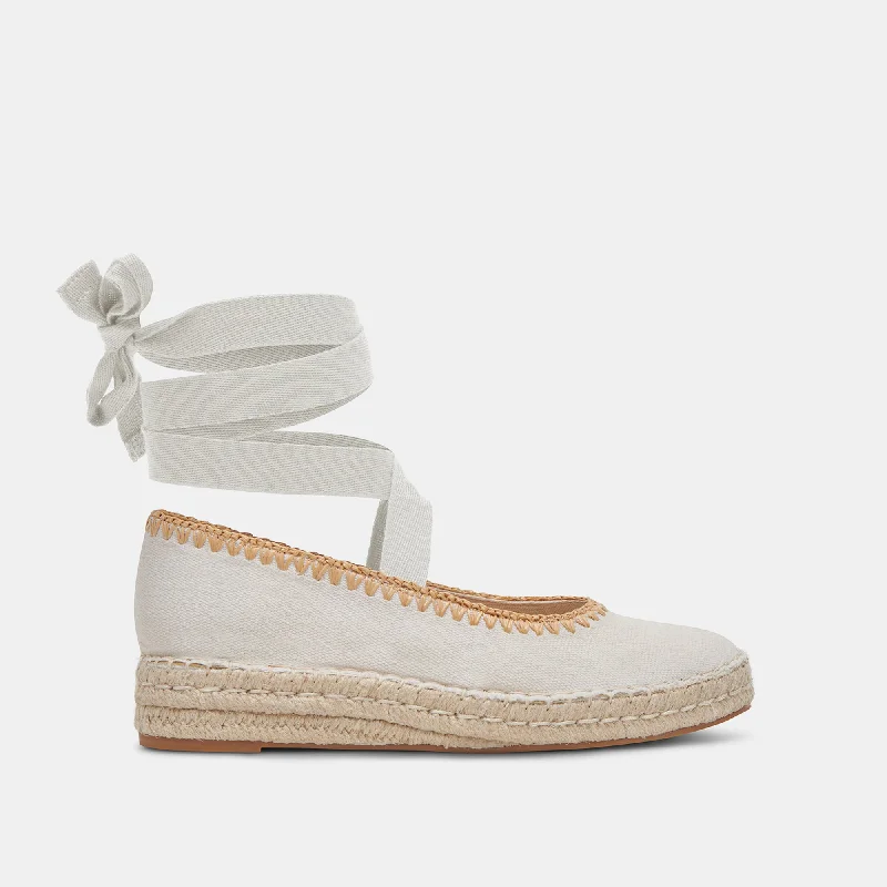 Slip-On Winter Shoes MORGAN FLATS IVORY CANVAS