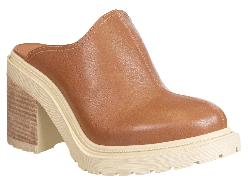 High Heels Collection OTBT: RISE in CAMEL Heeled Mules