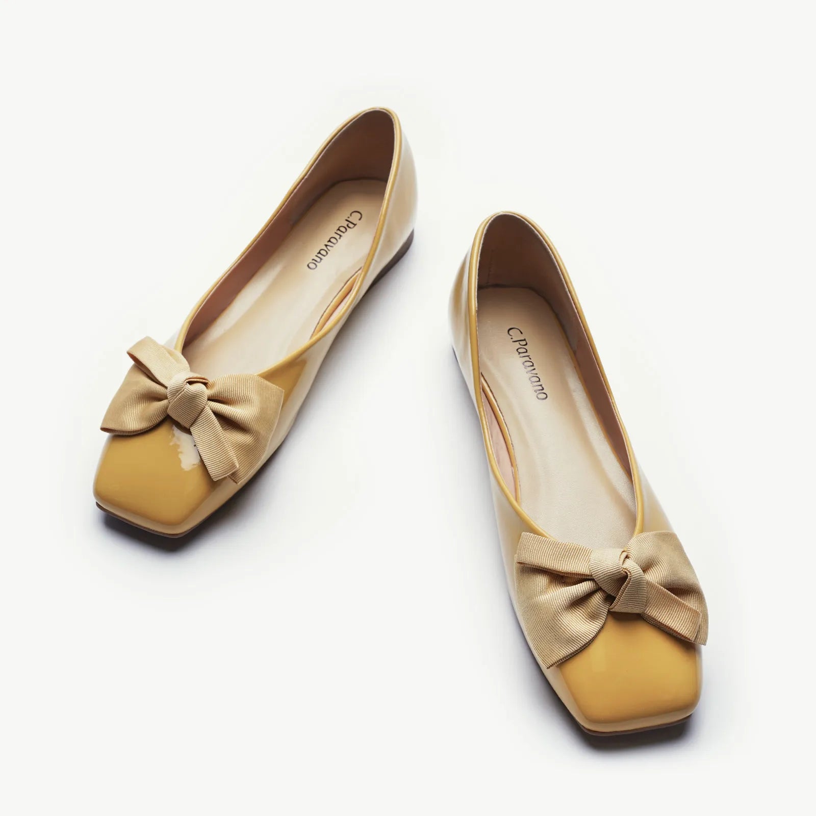 Stylish Running Footwear Patent Bow Ballerina Flats (Eva)