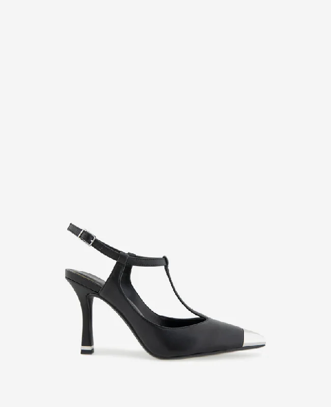 Elegant Wedding Shoes Romi T-Strap Leather Pump