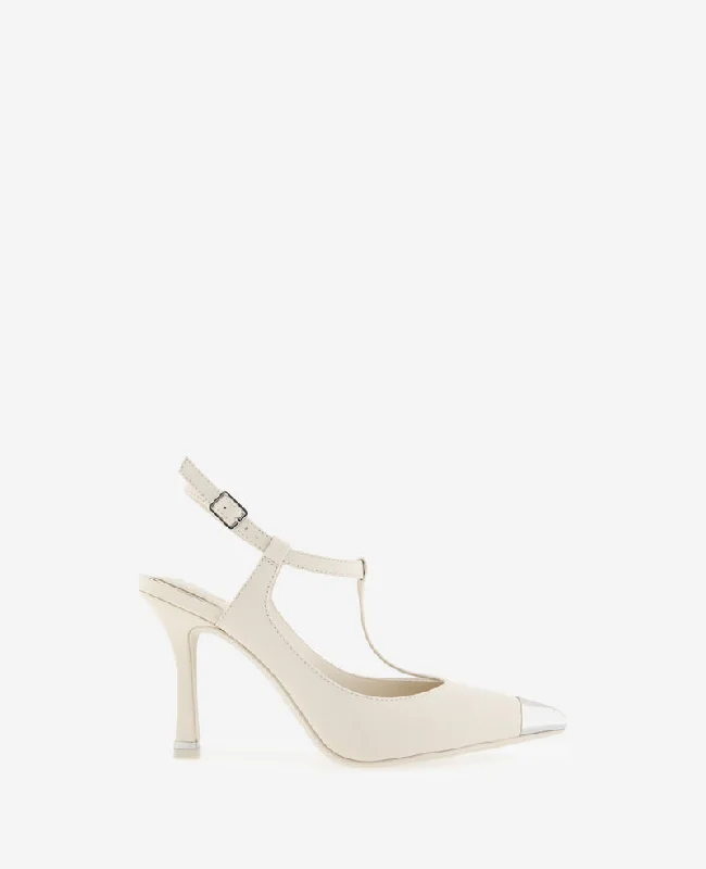 Breathable Sports Shoes Romi T-Strap Leather Pump