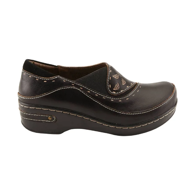 Running Shoes For Men Spring Step L'artiste Women's Burbank Clogs - Black