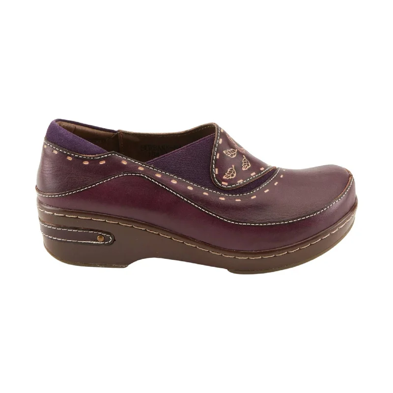 Comfortable Sports Shoes Spring Step L'artiste Women's Burbank Clogs - Purple