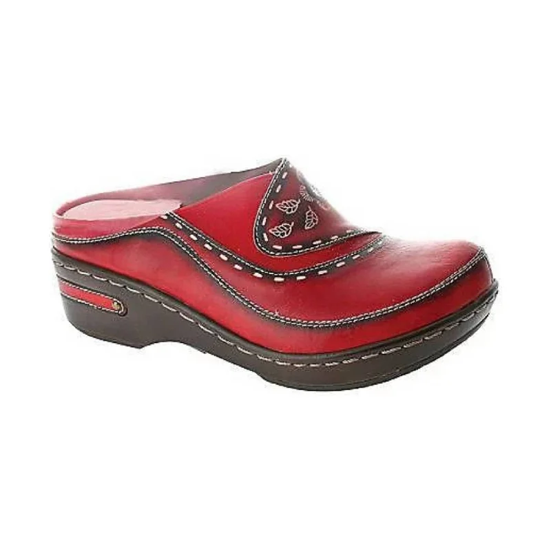 Comfortable Loafers For Work Spring Step L'artiste Women's Chino Clog - Red