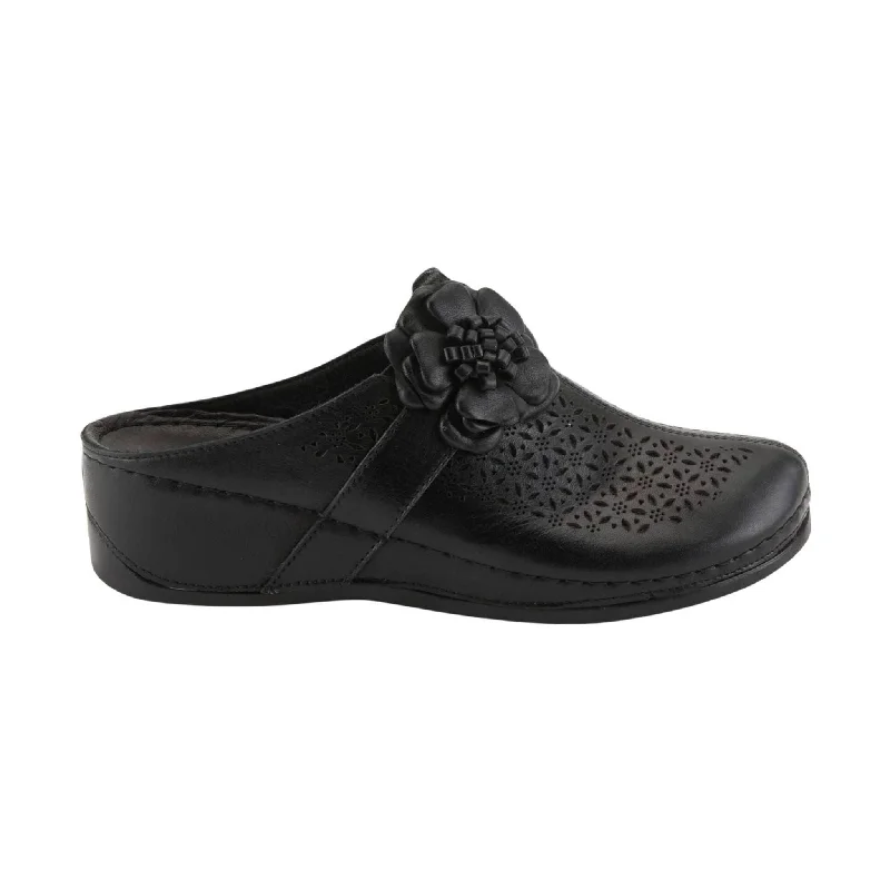 Comfortable Snow Sneakers Spring Step Women's Lilybean Clog - Black