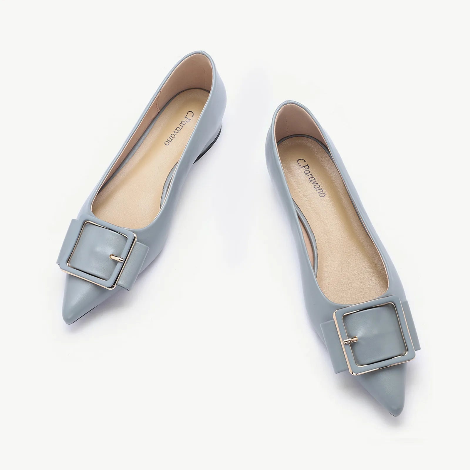 Fashionable Hiking Shoes Square Buckle Flats (Aida)