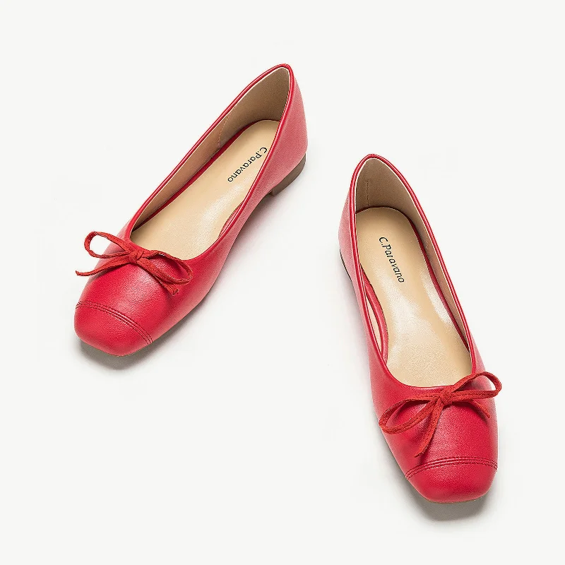 Waterproof Running Shoes Stitching Toe Ballet Flats (Elena)
