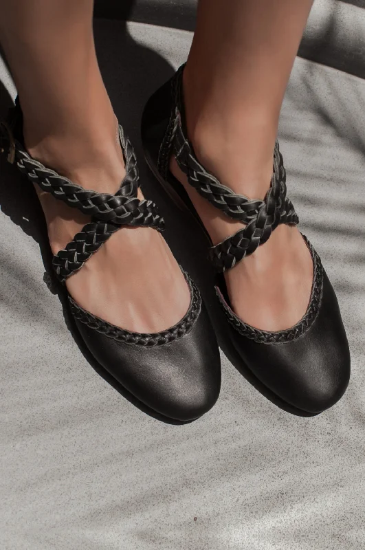 Best Walking Shoes Tallulah Braided Leather Flats