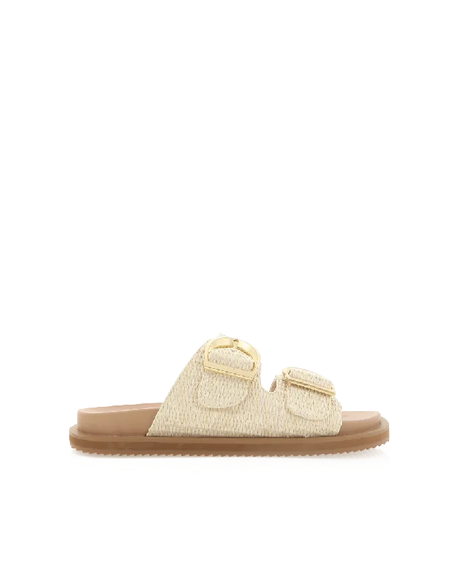 Leather Casual Shoes TAYO - NATURAL RAFFIA