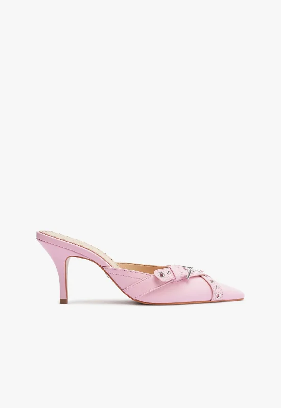 Black Dress Shoes Vinnie Mule Leather Pump