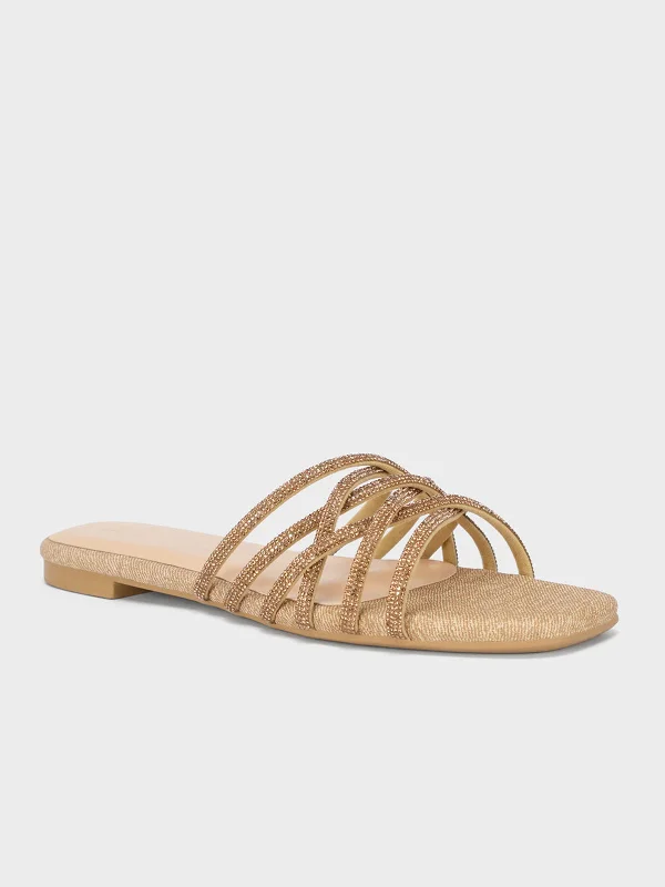 Formal Wedding Shoes Women "ATERET" Decorated Summer Slippers