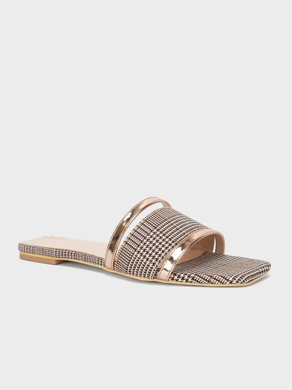 Luxury Leather Sneakers Women's "ALECIA" Square Toe Summer Slippers