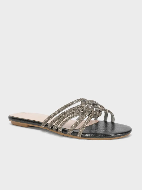 Formal Dress Footwear Women's "ALLENIA" Decorated Summer Slippers