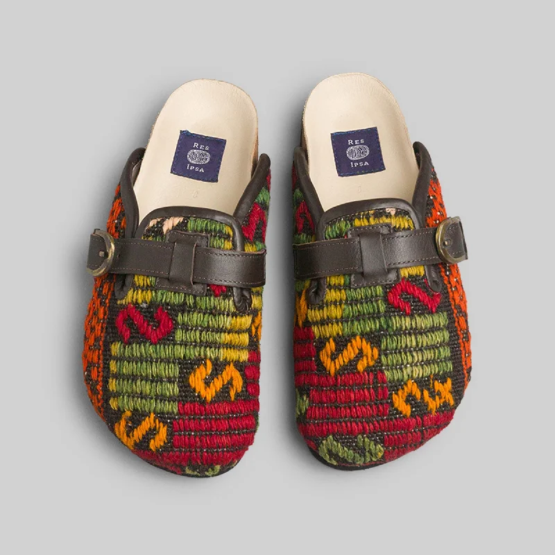 Stylish High Heels Women's Kilim Clog Size 8