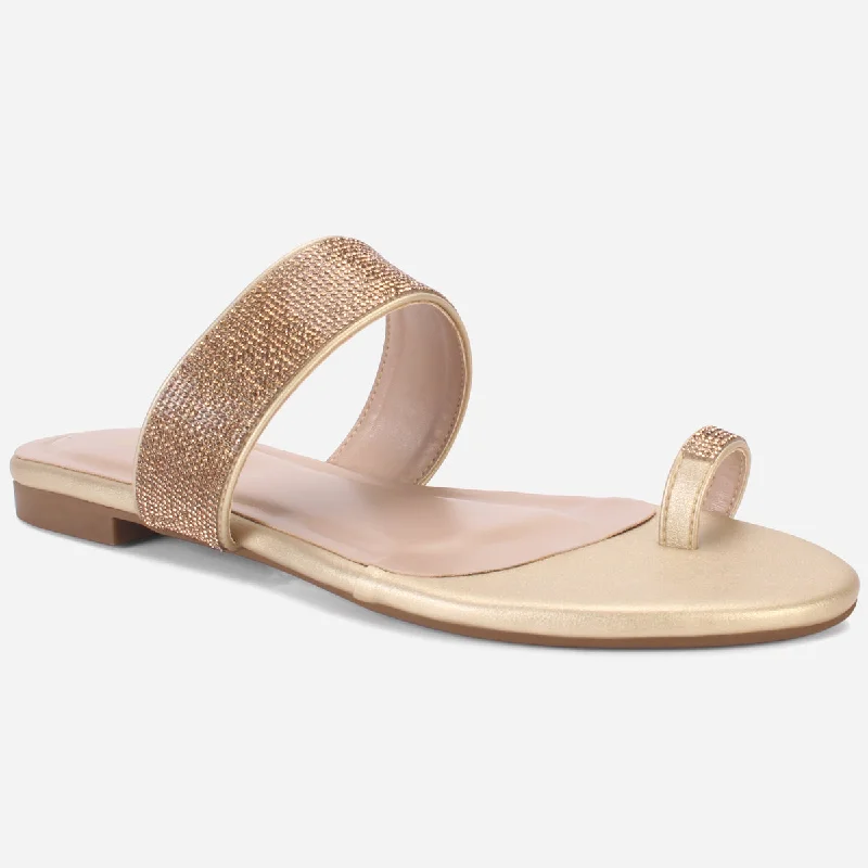 Eco-Friendly Sneakers Women's "LEXI" Decorated Toe Ring Summer Slippers