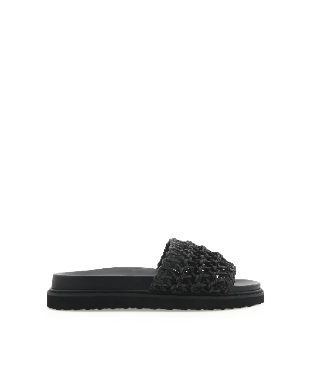 Vintage Boots Collection ZAIDA - BLACK RAFFIA