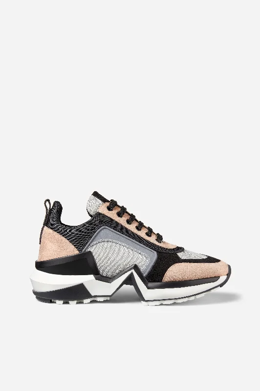 Fashionable Moccasins Tan and Silver Suede 4.0 Sneakers