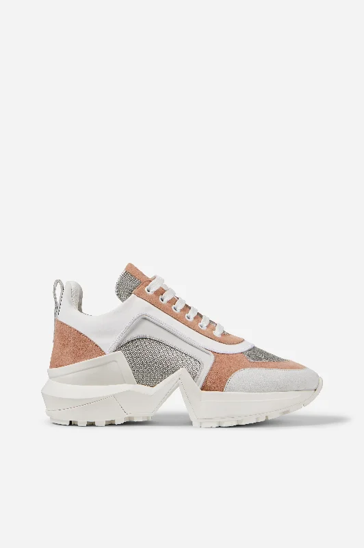Outdoor Hiking Boots Tan and Silver Suede 4.0 Sneakers