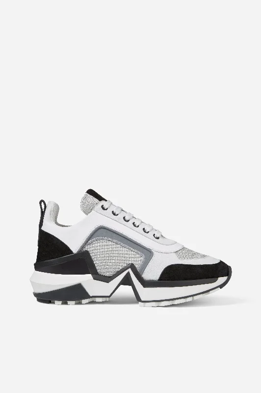 Stylish Work Shoes White and Silver Suede 4.0 Sneakers