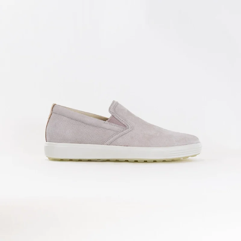 Durable Work Boots ECCO Soft 7 Casual Slip On (Women's) - Grey Rose/Powder