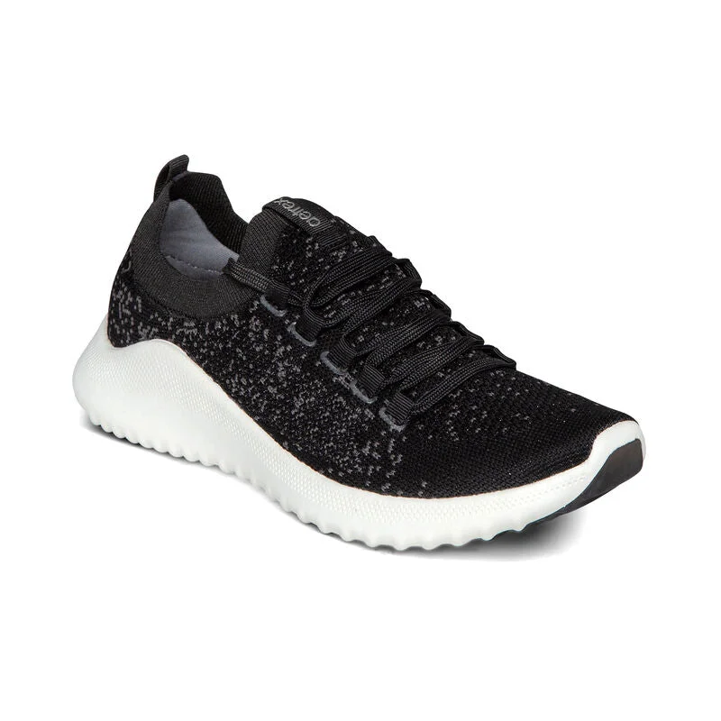 High Fashion Footwear Aetrex Carly Lace/Slip on Black AS100