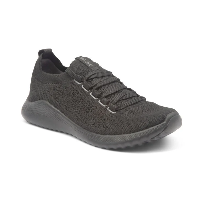Breathable Hiking Boots Aetrex Carly Lace/Slip on Black/Black AS110