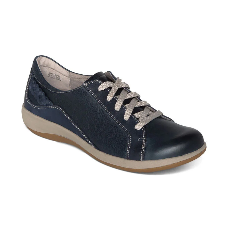 Comfortable Sports Shoes Aetrex Dana Lace Oxford Navy DM305