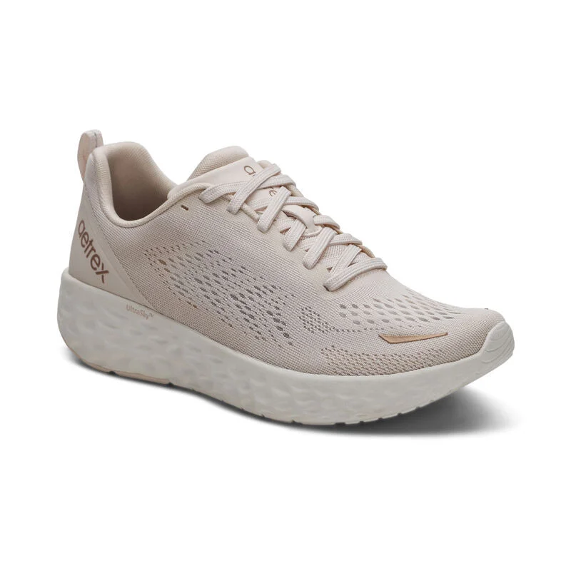 Light Running Shoes Aetrex Danika Ivory AP111