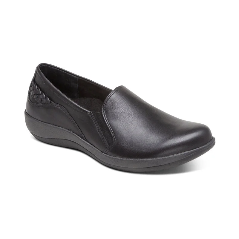 Chic High Heels Collection Aetrex Trisha Slip On Black DM520