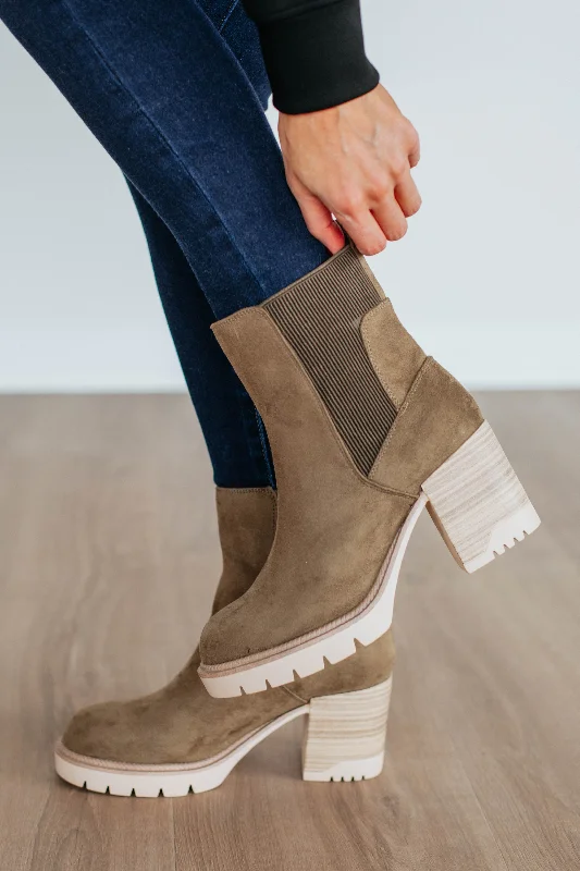Stylish Boots For Work Anywhere With You Boots - Khaki