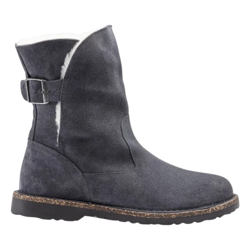 Chunky Sneakers Trend Birkenstock Women's Uppsala Shearling Graphite Suede