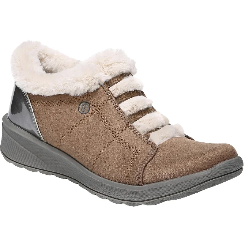 Sporty Running Shoes Bzees Womens Golden Faux Fur Lined Fashion Sneakers