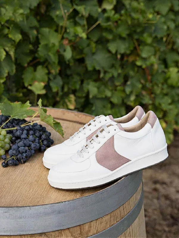 Comfortable Snow Sneakers Cepage Grape Leather Unisex Vegan Sneakers | Rose