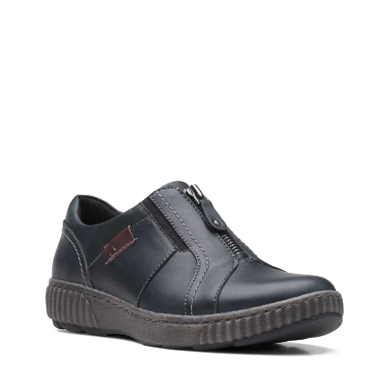 Comfortable Slippers Online Clarks Magnolia Zip, 2 Colours, Black or Navy