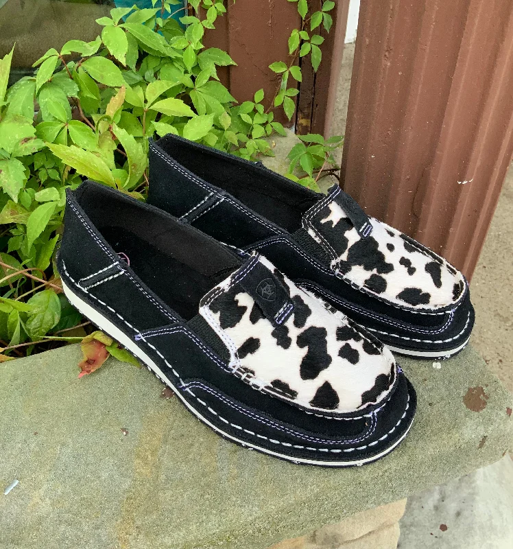 Luxury Leather Sneakers Ariat Women's Black Suede Hair-On Cowprint Leather Cruiser Shoes 10042529 Luxury Leather Sneakers Ariat Women's Black Suede Hair-On Cowprint Leather Cruiser Shoes 10042529