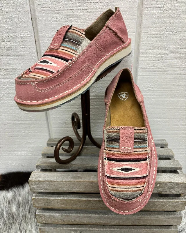 Stylish Running Footwear Ariat Women's Azalea Suede & Baby Pink Serape Cruiser Shoes 10050958