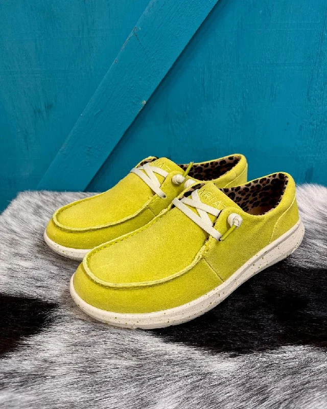 Best Sneakers For Running Ariat Women's Electric Lime Hilo Suede Moc Toe Casual Shoes 10050970