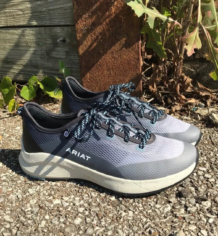 Fashionable Ankle Boots Ariat Women's Hilo ShiftRunner Smoke Grey Athletic Shoes 10042566