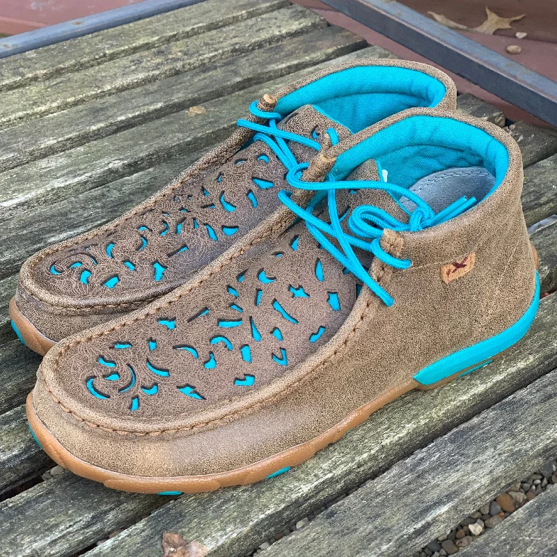 Stylish Sneakers Online Twisted X Women's Turquoise Inlay Chukka Driving Mocs WDM0126 Stylish Sneakers Online Twisted X Women's Turquoise Inlay Chukka Driving Mocs WDM0126