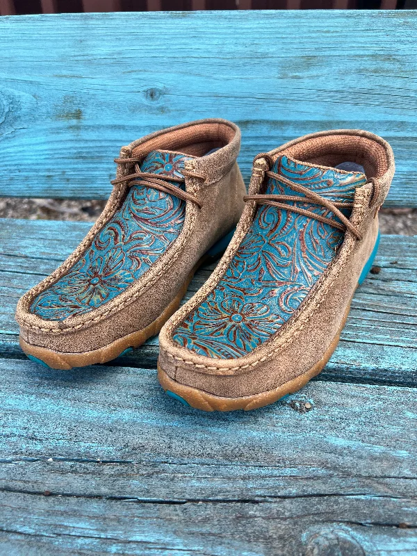 Comfortable Hiking Shoes Twisted X Women's Turquoise Tooled Chukka Driving Moc WDM0148 Comfortable Hiking Shoes Twisted X Women's Turquoise Tooled Chukka Driving Moc WDM0148