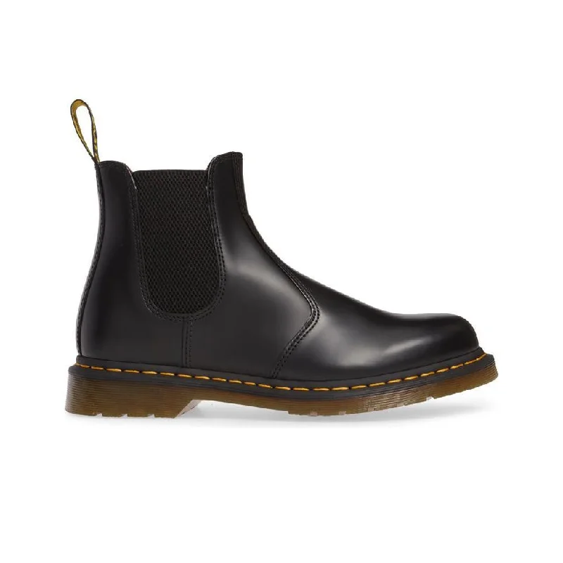 Stylish Sneakers Online Dr. Martens Women's 2976 Chelsea Boot Black Leather/Yellow Stitching