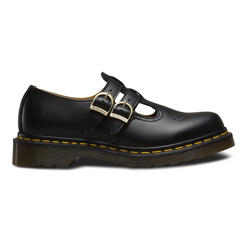 Trendy High Top Sneakers 8065 Smooth Leather Women's Mary Jane Shoes