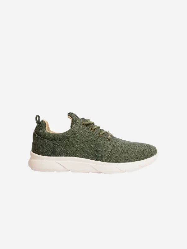 Comfortable Loafers For Work Explorer V2 Men's Vegan Hemp Trainers | Dark Green