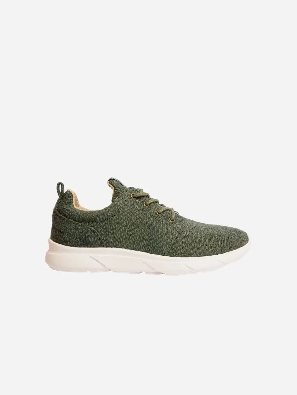 Elegant Wedding Shoes Explorer V2 Women's Vegan Hemp Sneakers | Dark Green