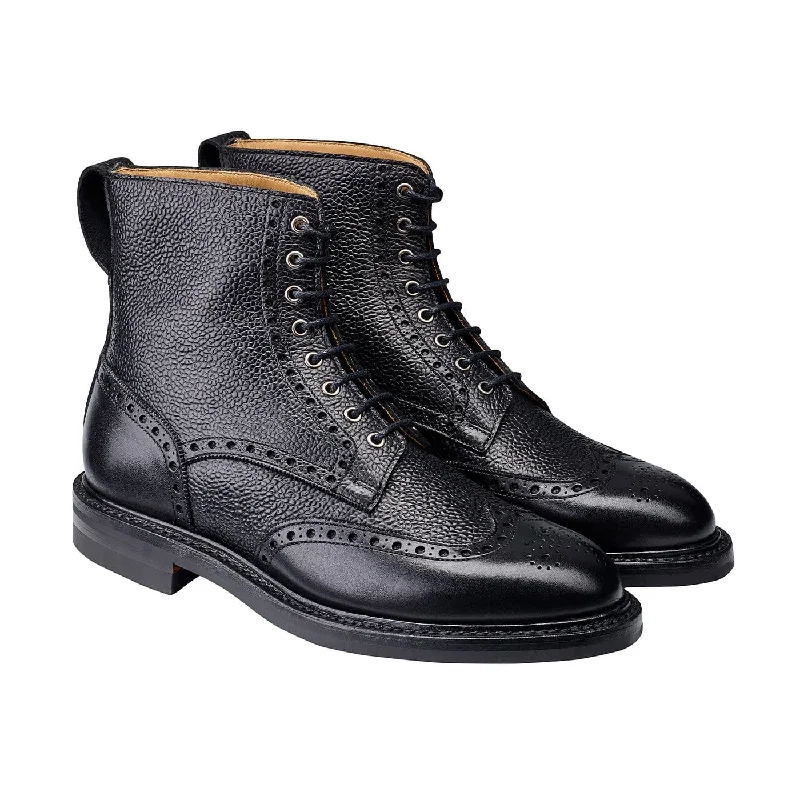 Trendy Summer Sandals Grace 2 Black Calf & Black Scotch Grain