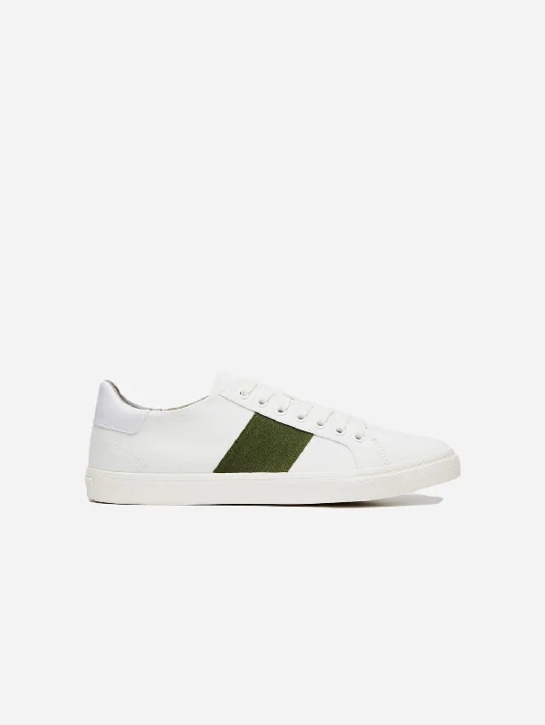 Eco-Friendly Sneakers Climate Positive Recycled Canvas Sneakers | White/Green