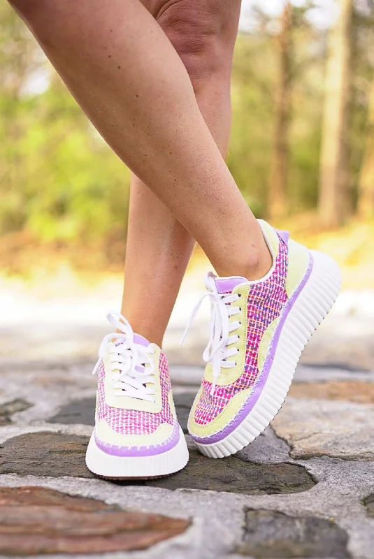 Cozy Casual Shoes Matisse Go To Platform Sneakers - Yellow Multi